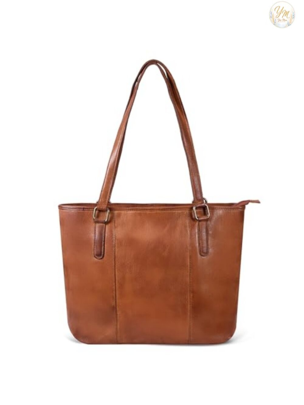 Genuine Leather Tote Handbag for Women, Adjustable Shoulder Strap, Work Casual